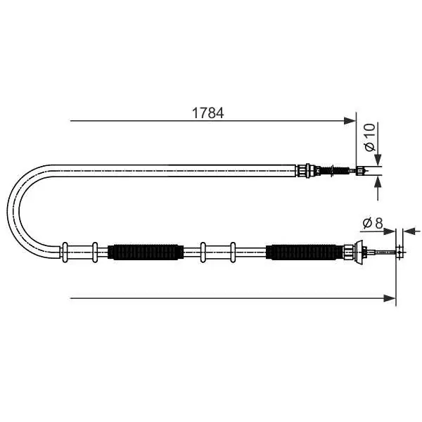 Garantía De Devolución De Dinero Cable de accionamiento, freno de estacionamiento BOSCH 1987482587