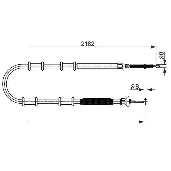 Cable de accionamiento, freno de estacionamiento BOSCH 1987482594 Precio Bajo