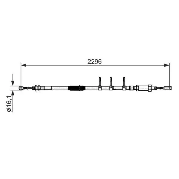 Descuento Cable de accionamiento, freno de estacionamiento BOSCH 1987482595