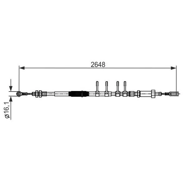 Rebajas Cable de accionamiento, freno de estacionamiento BOSCH 1987482596