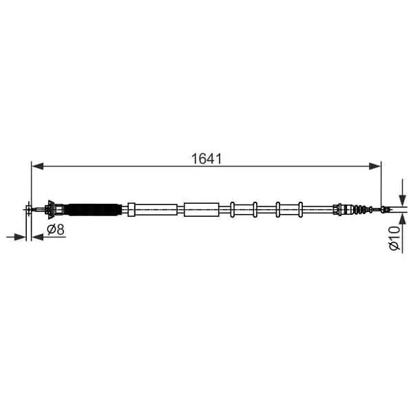 Cable de accionamiento, freno de estacionamiento BOSCH 1987482582 Mejor Calidad