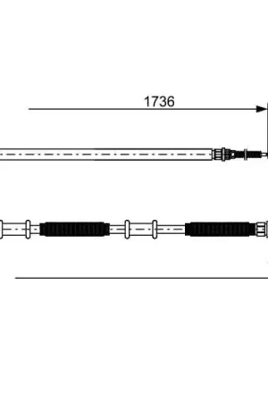 Cable de accionamiento, freno de estacionamiento BOSCH 1987482700 Súper Precio