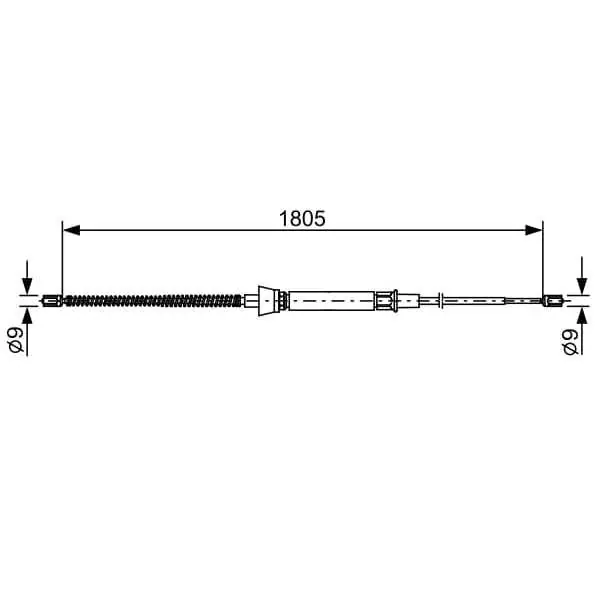 Cable de accionamiento, freno de estacionamiento BOSCH 1987482646 Devolución Gratuita