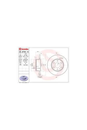 Directo De Fábrica DISCO DE FRENO 2 UNID. X CAJA 08.9759.10 BREMBO - IVECO DAILY IV Autobús - Eje trasero