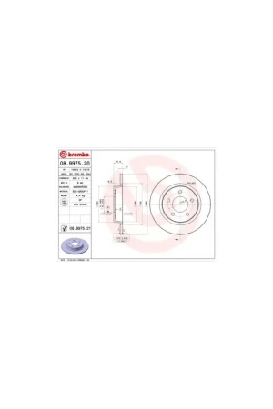 Descuento DISCO DE FRENO 2 UNID. X CAJA 08.9975.20 BREMBO - MAZDA 3 (BL) - Eje trasero