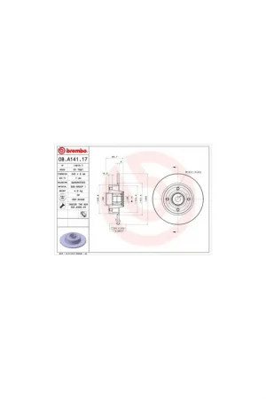A Buen Precio DISCO DE FRENO 2 UNID. X CAJA 08.A141.17 BREMBO - RENAULT EURO CLIO III (BR0/1, CR0/1) - Eje trasero