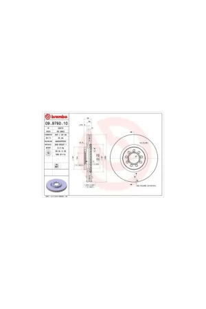 DISCO DE FRENO 2 UNID. X CAJA 09.9760.10 BREMBO - IVECO DAILY V Furgón/ranchera familiar - Eje delantero Profesional