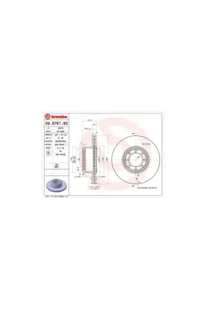 DISCO DE FRENO 2 UNID. X CAJA 09.9761.60 BREMBO - IVECO DAILY V Volquete - Eje trasero Popular