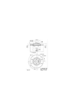 DISCO DE FRENO 1 UNID. X CAJA 09.R104.11 BREMBO - MERCEDES-BENZ CLASE M (W164) - Eje delantero Favorito De Clientes