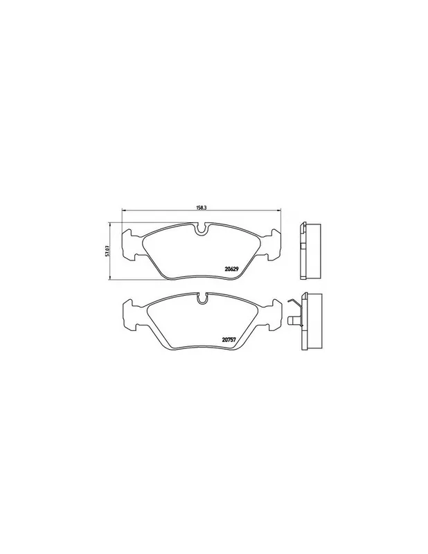 Directo De Fábrica PASTILLA DE FRENO P06008 BREMBO - BMW 5 Sedán (E28) - Eje delantero