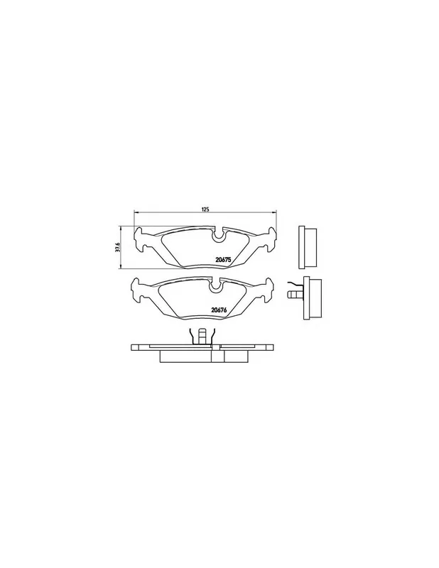 PASTILLA DE FRENO P06009 BREMBO - BMW 3 Touring (E30) - Eje trasero Precio Rebajado