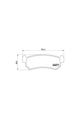 A Buen Precio PASTILLA DE FRENO P 10 001 BREMBO - DAEWOO NUBIRA Break (KLAN) - Eje trasero