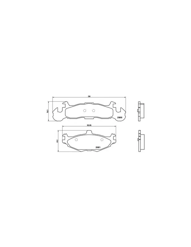 Novedad PASTILLA DE FRENO P11001 BREMBO - CHRYSLER LE BARON Descapotable - Eje delantero