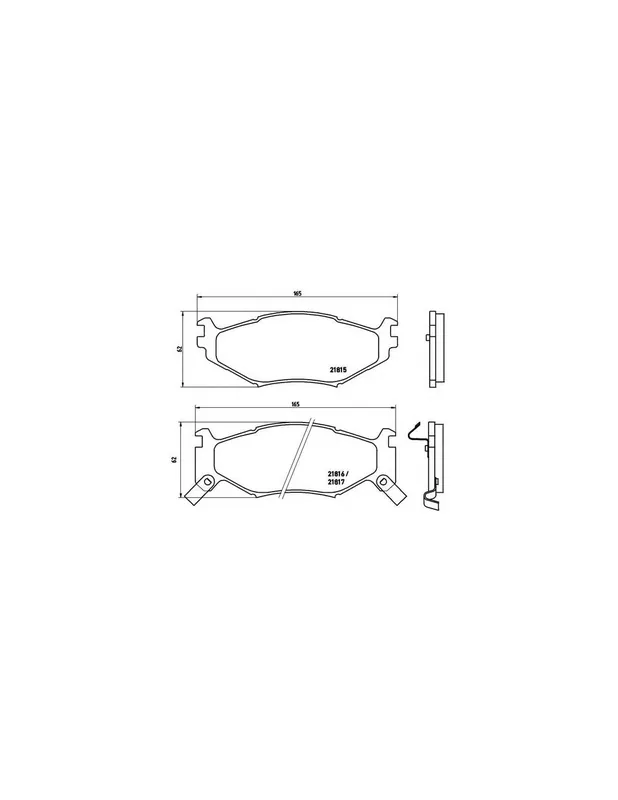 PASTILLA DE FRENO P11007 BREMBO - CHRYSLER SARATOGA Sedán - Eje delantero Hecho A Mano