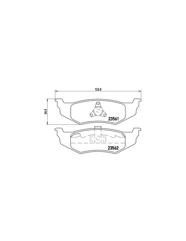 PASTILLA DE FRENO P11010 BREMBO - CHRYSLER STRATUS Descapotable (JX) - Eje trasero Ordena Ya