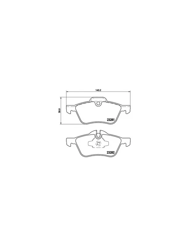Original PASTILLA DE FRENO P06030 BREMBO - MINI MINI Descapotable (R52) - Eje delantero