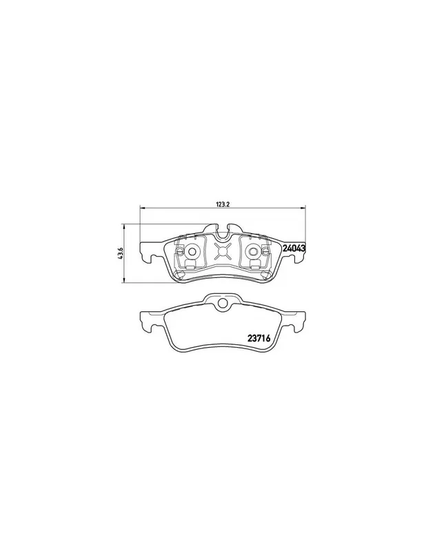 PASTILLA DE FRENO P06032 BREMBO - MINI MINI Descapotable (R52) - Eje trasero De Moda