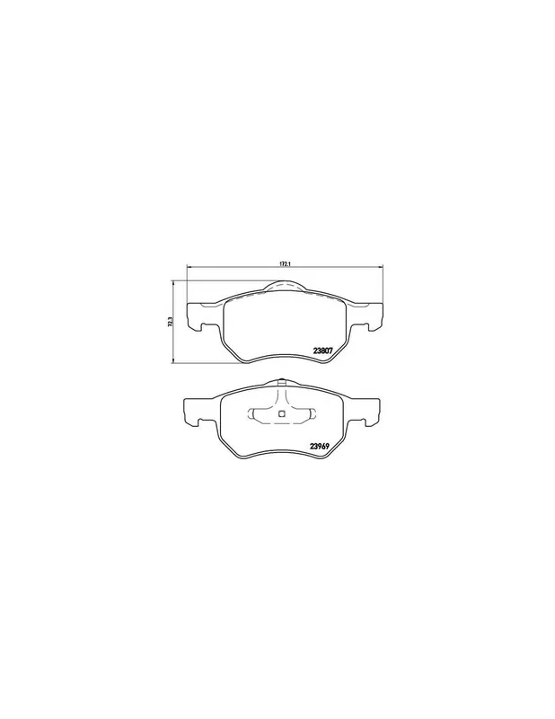 Novedad PASTILLA DE FRENO P11013 BREMBO - CHRYSLER GRAND VOYAGER IV (RG, RS) - Eje delantero