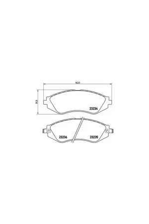 Súper Precio PASTILLA DE FRENO P15002 BREMBO - DAEWOO ESPERO Sedán (KLEJ) - Eje delantero