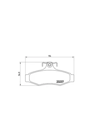 Profesional PASTILLA DE FRENO P15005 BREMBO - DAEWOO ORION (KLAJ) - Eje trasero