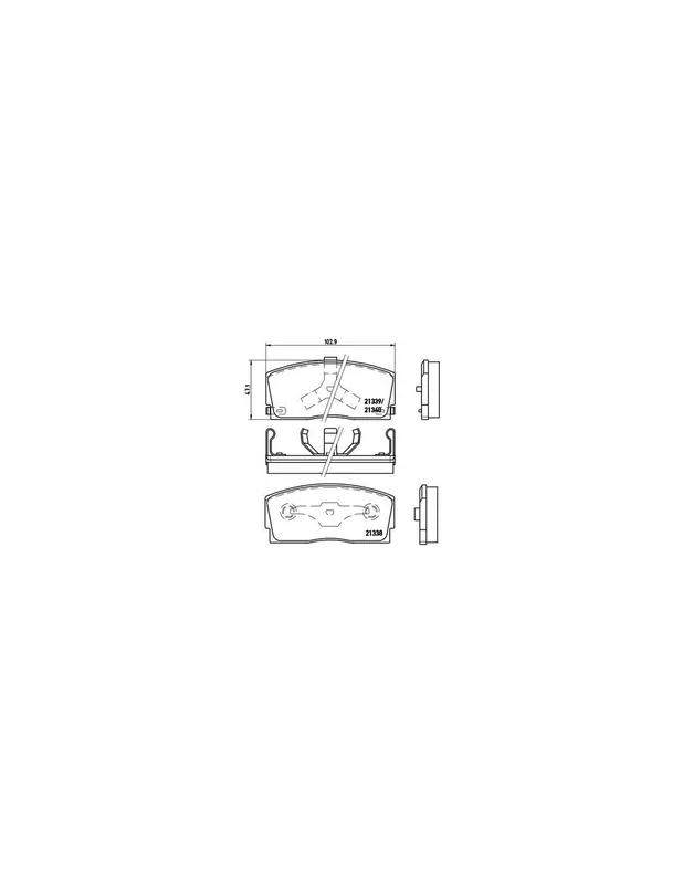 PASTILLA DE FRENO P16005 BREMBO - DAIHATSU APPLAUSE (A101, A111) - Eje delantero Compra Hoy