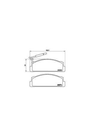 Última Oportunidad PASTILLA DE FRENO P23005 BREMBO - FIAT 132 Sedán - Eje delantero