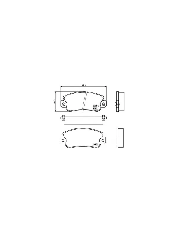 Precio De Fábrica PASTILLA DE FRENO P23013 BREMBO - SEAT FURA (025A) - Eje delantero
