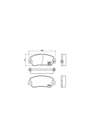 Premium PASTILLA DE FRENO P23013 BREMBO - SEAT MARBELLA (28) - Eje delantero