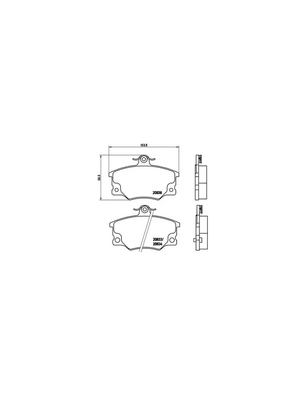 Auténtico PASTILLA DE FRENO P23017 BREMBO - FIAT TEMPRA (159) - Eje delantero