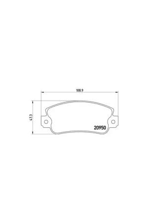 Descuento PASTILLA DE FRENO P23021 BREMBO - FIAT PANDA (141A_) - Eje delantero
