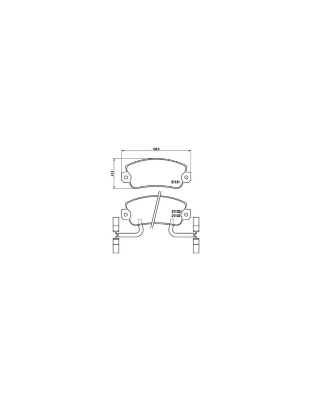 Profesional PASTILLA DE FRENO P23031 BREMBO - ALFA ROMEO 33 (905) - Eje delantero