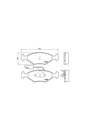 Tendencia PASTILLA DE FRENO P23039 BREMBO - FIAT FIORINO Furgón (146) - Eje delantero