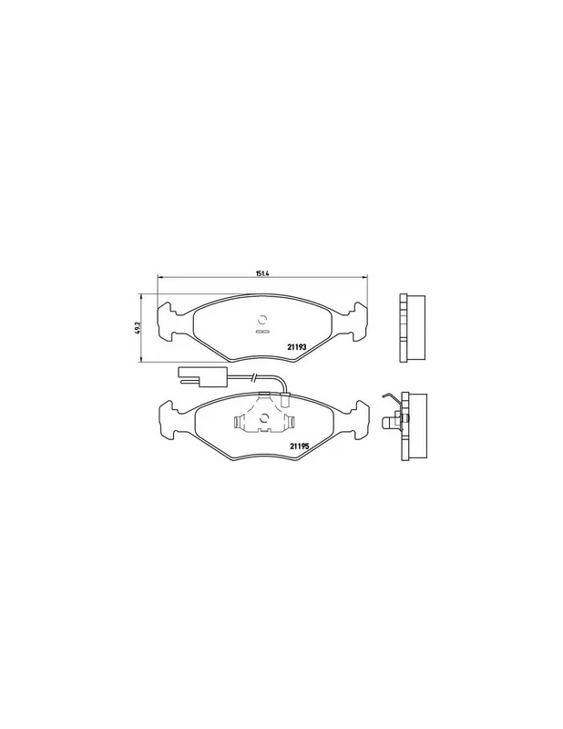 Tendencia PASTILLA DE FRENO P23039 BREMBO - FIAT FIORINO Furgón (146) - Eje delantero