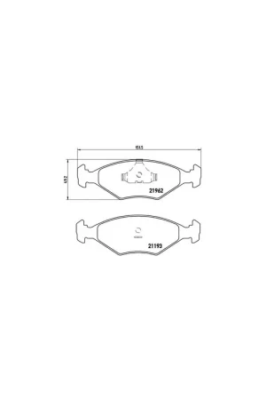 De Moda PASTILLA DE FRENO P23055 BREMBO - FIAT FIORINO Furgón (146) - Eje delantero