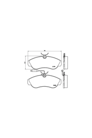 Profesional PASTILLA DE FRENO P23069 BREMBO - PEUGEOT BOXER Caja/Chasis (ZCT_) - Eje delantero