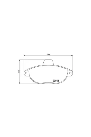Artesanal PASTILLA DE FRENO P23072 BREMBO - PEUGEOT 806 (221) - Eje delantero