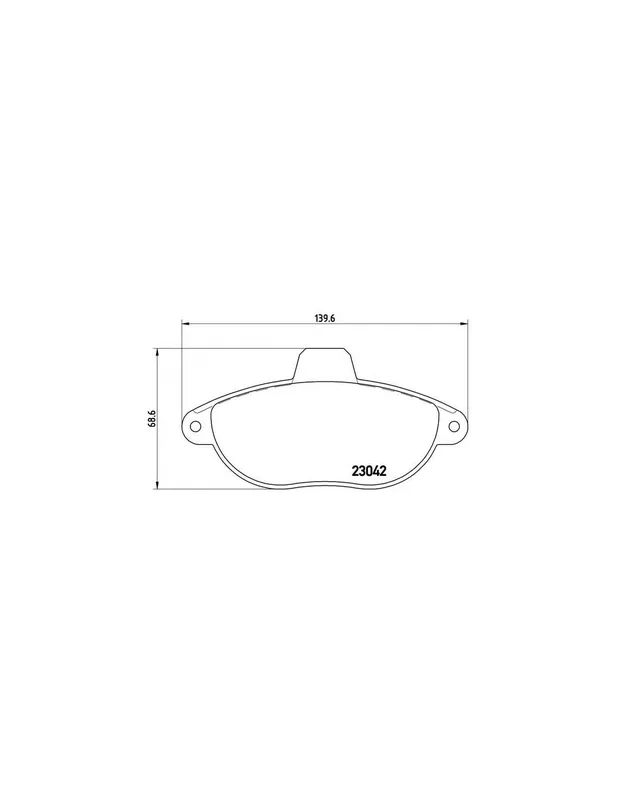 Artesanal PASTILLA DE FRENO P23072 BREMBO - PEUGEOT 806 (221) - Eje delantero