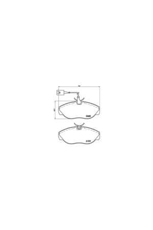 Últimas Unidades PASTILLA DE FRENO P23083 BREMBO - PEUGEOT BOXER Autobús (230P) - Eje delantero