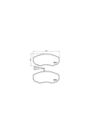 Bestseller PASTILLA DE FRENO P23091 BREMBO - PEUGEOT BOXER Furgón (244) - Eje delantero