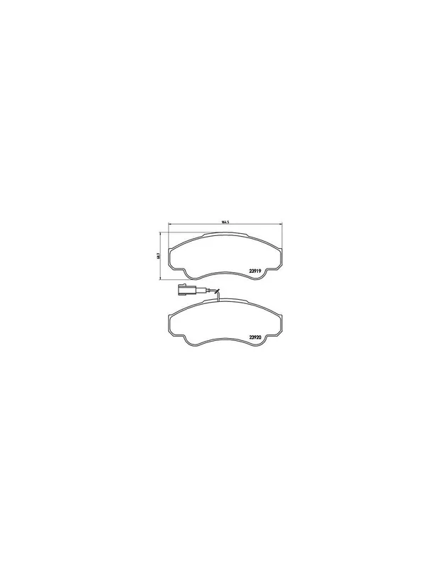 Disponible Ahora PASTILLA DE FRENO P23092 BREMBO - FIAT DUCATO Furgón (244) - Eje delantero