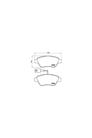 Alta Calidad PASTILLA DE FRENO P23085 BREMBO - FIAT LINEA (323) - Eje delantero