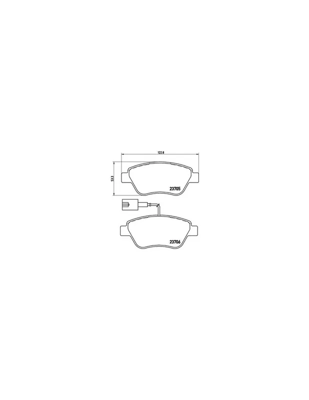 Alta Calidad PASTILLA DE FRENO P23085 BREMBO - FIAT LINEA (323) - Eje delantero