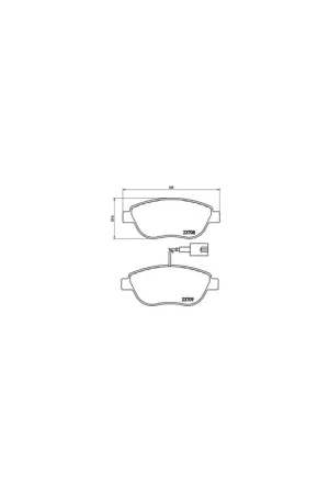 Bestseller PASTILLA DE FRENO P23087 BREMBO - FIAT LINEA (323) - Eje delantero