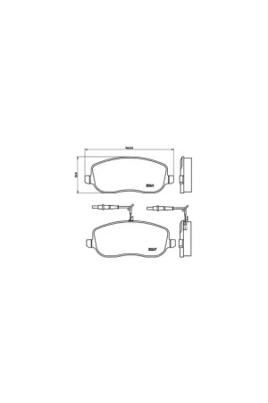 Premium PASTILLA DE FRENO P23090 BREMBO - CITROËN DISPATCH (U6U) - Eje delantero