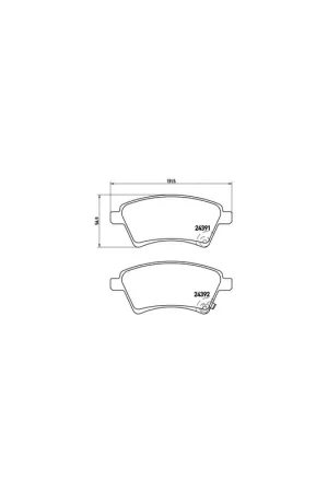 Súper Precio PASTILLA DE FRENO P 23 105 BREMBO - FIAT SEDICI - Eje delantero