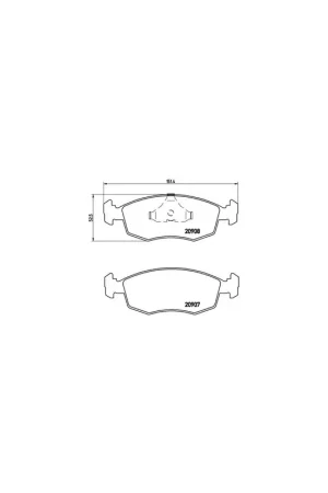 Stock Limitado PASTILLA DE FRENO P24019 BREMBO - FORD GRANADA I Ranchera familiar (GGE) - Eje delantero