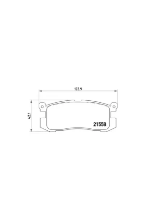 Auténtico PASTILLA DE FRENO P24025 BREMBO - MAZDA 626 Mk III (GD) - Eje trasero