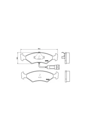 Premium PASTILLA DE FRENO P24012 BREMBO - FORD SIERRA Ranchera familiar (BNC) - Eje delantero