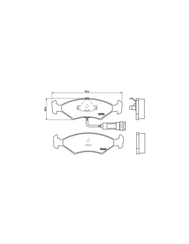 Premium PASTILLA DE FRENO P24012 BREMBO - FORD SIERRA Ranchera familiar (BNC) - Eje delantero