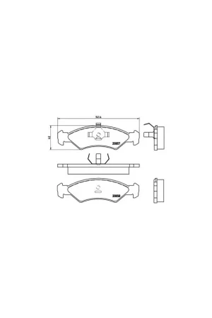 Envío Exprés PASTILLA DE FRENO P24016 BREMBO - FORD FIESTA Furgón (FVD) - Eje delantero